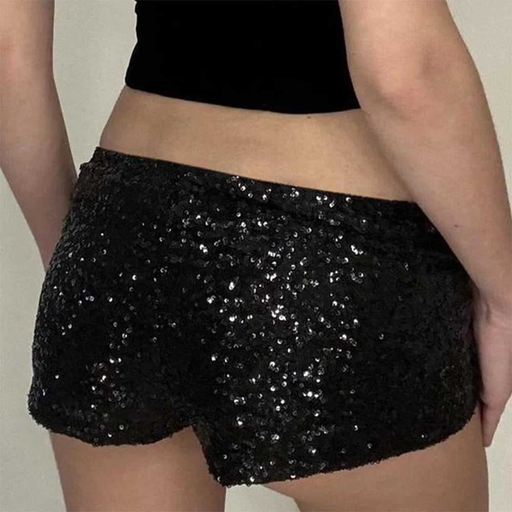 Women's Shorts All Season Fitting Slim Shiny Sexy Low Waist Short Party Shorts voguable