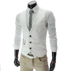 New Arrival Dress Vests For Men Slim Fit Mens Suit Vest Male Waistcoat Gilet Homme Casual Sleeveless Formal Business Jacket voguable