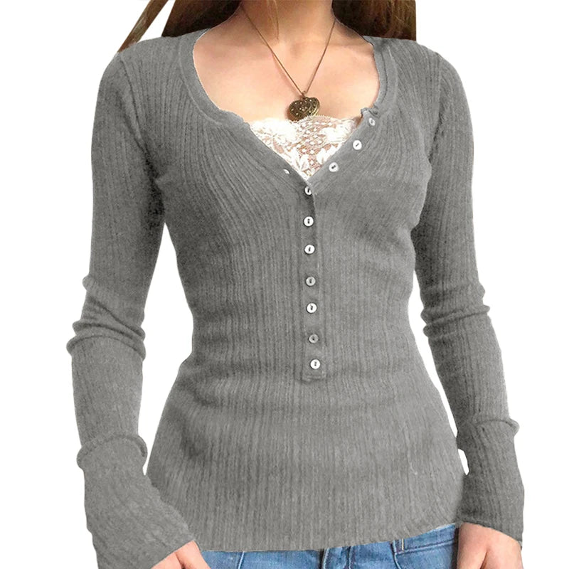 Vintage Babydoll Tops Pullovers Lady Aesthetic Coquette Knit Sweaters Outfit Autumn Square Neck Long Sleeve Knitwear Jumpers Y2k voguable