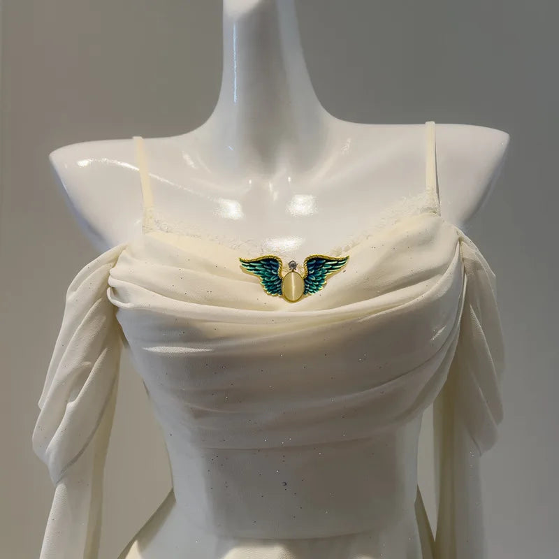 Fashion Solid Color Dress Women's Swinging Collar Flare Sleeve A Line Dresses 2025 Summer New Tide 3QW1330 3QW1330 voguable