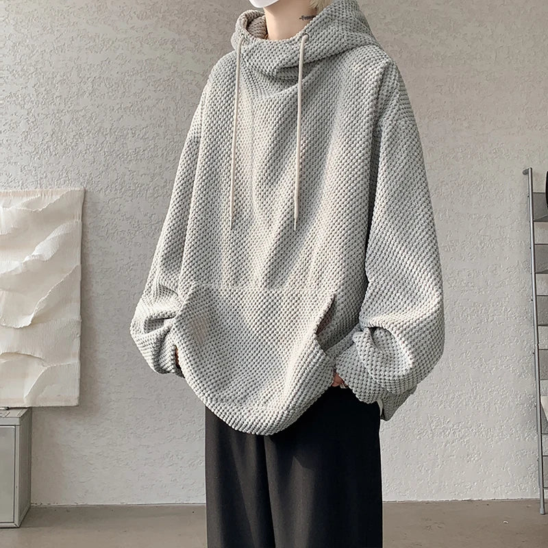 Voguable  Harajuku Corduroy Hoodies Men High Quality Streetwear Loose Y2k Hip Hop Hooded Sweatshirts Couple Clothing Female Pullovers voguable