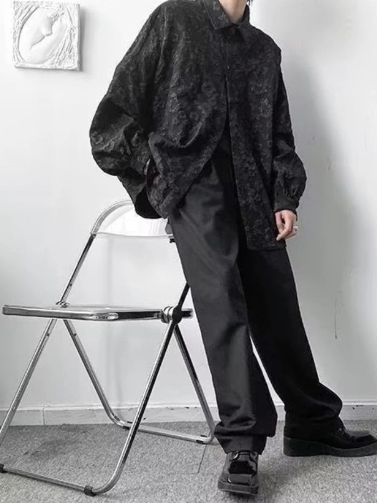 Voguable Shirts Men Japanese Style Loose  Leisure Long Sleeves Chic New All-match Solid Summer High Street Simple Popular College Daily voguable