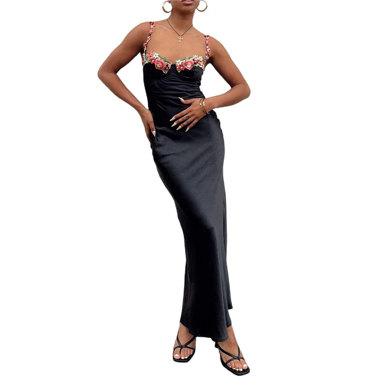 Sexy Corset Dresses for Women y2k Low Cut Satin Spaghetti Strap Sleeveless Bodycon Dresses Going Out Party Dresses voguable