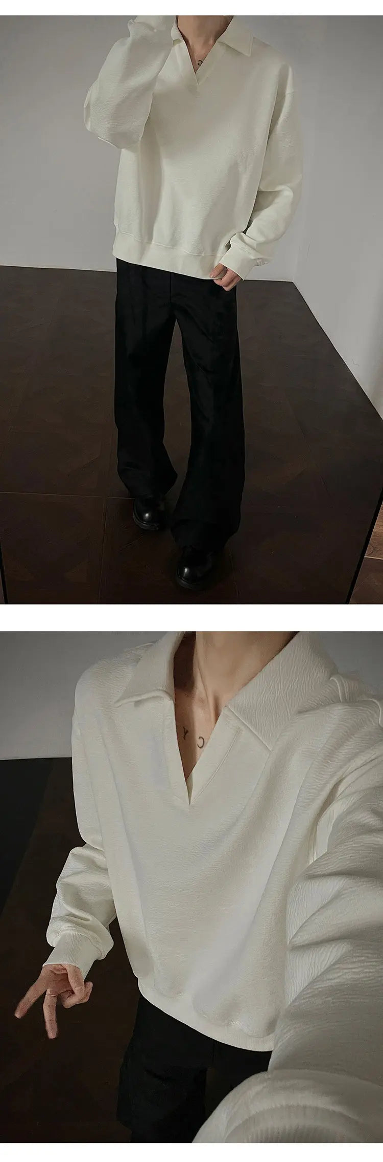 Long sleeve t Shirt men 2025 Arrival Men Polo Shirt Solid Color Casual Relaxed Fit Collar Tops Autumn Fall Fashion Mens Clothing voguable