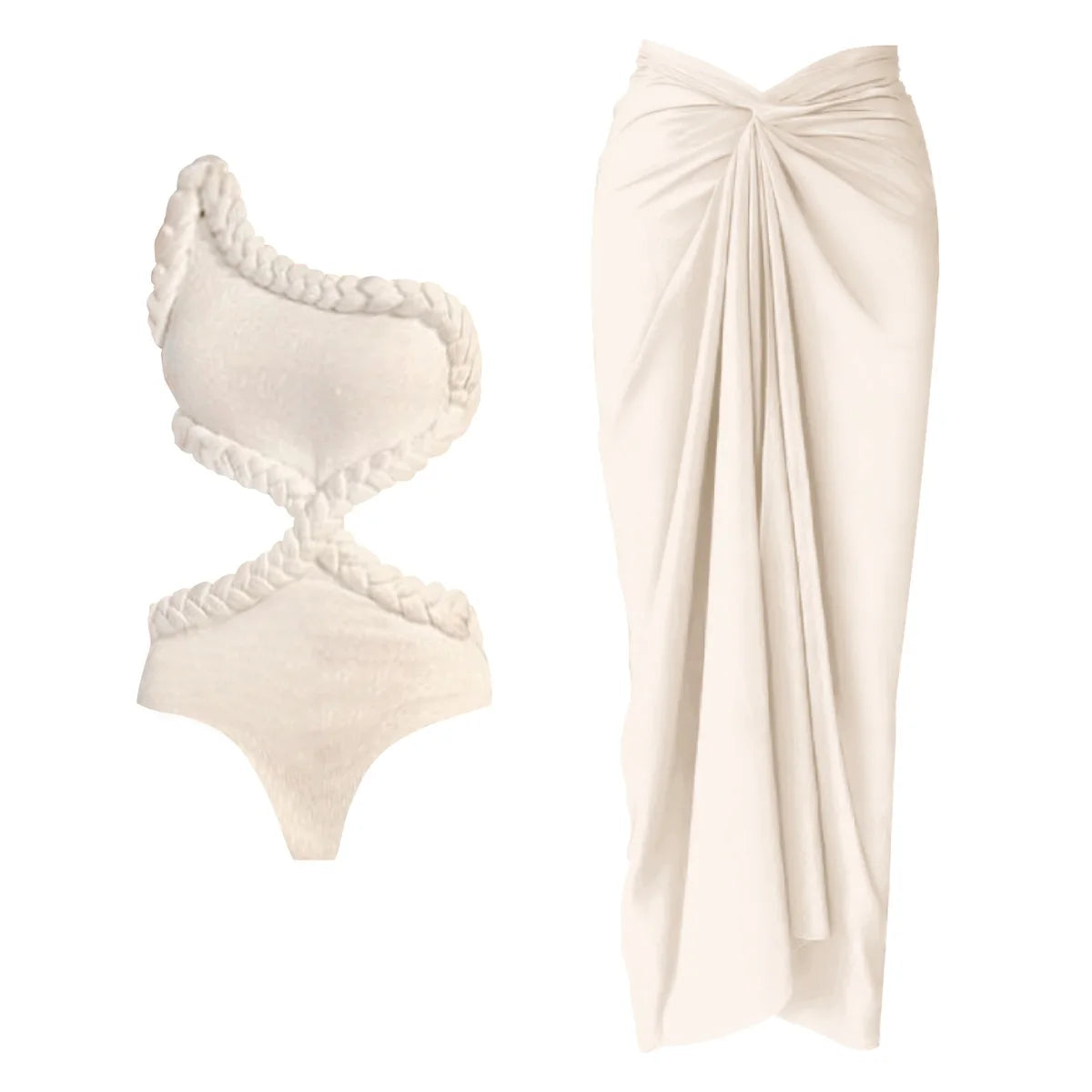 Cut Out One Piece Swimsuit Women Swimwear 2025 Sexy Bikini Female High Waist Biquini Crochet Dress Swim Suits Bodysuit Beachwear voguable