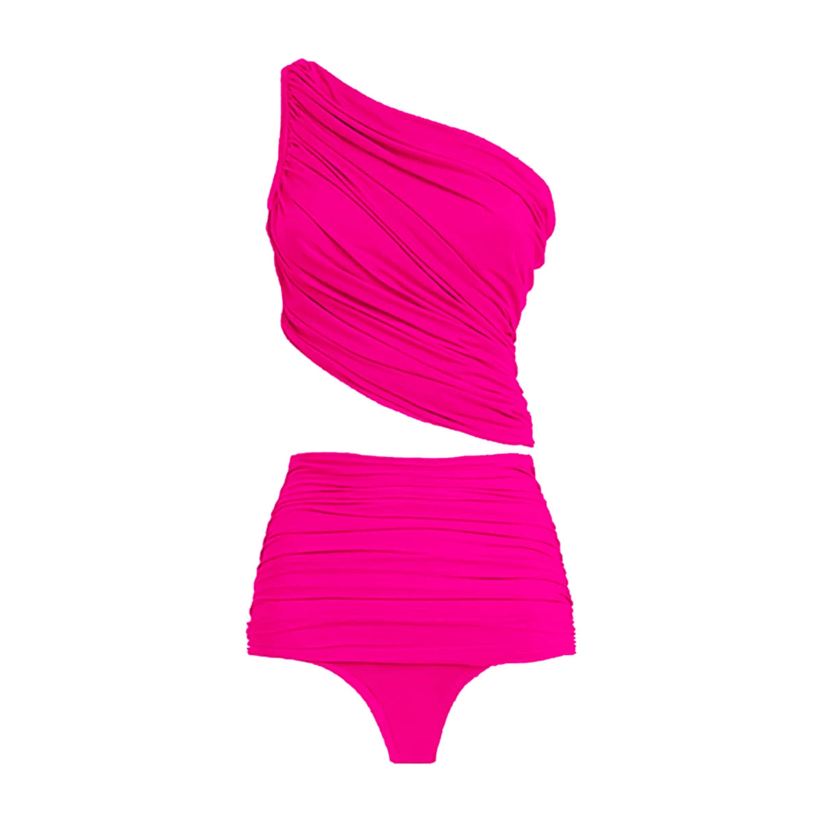 3Pcs One Shoulder Swimsuit Sexy Women Bikini With Long Skirt Shiny Star Swimwear Push Up Biquini Female Bathingsuit Beachwear voguable