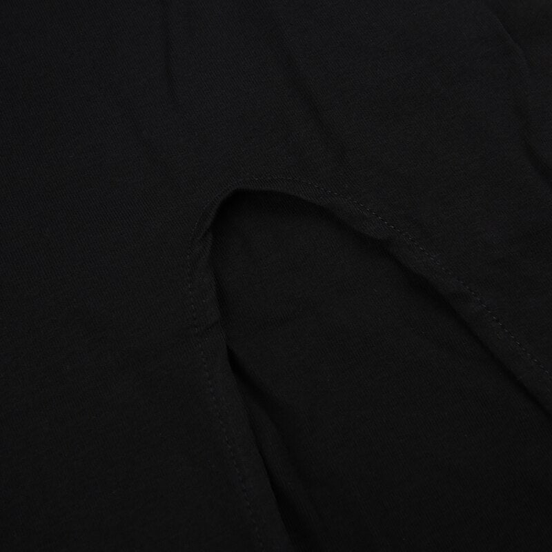 Black Long Velour Side Split Dress mysite