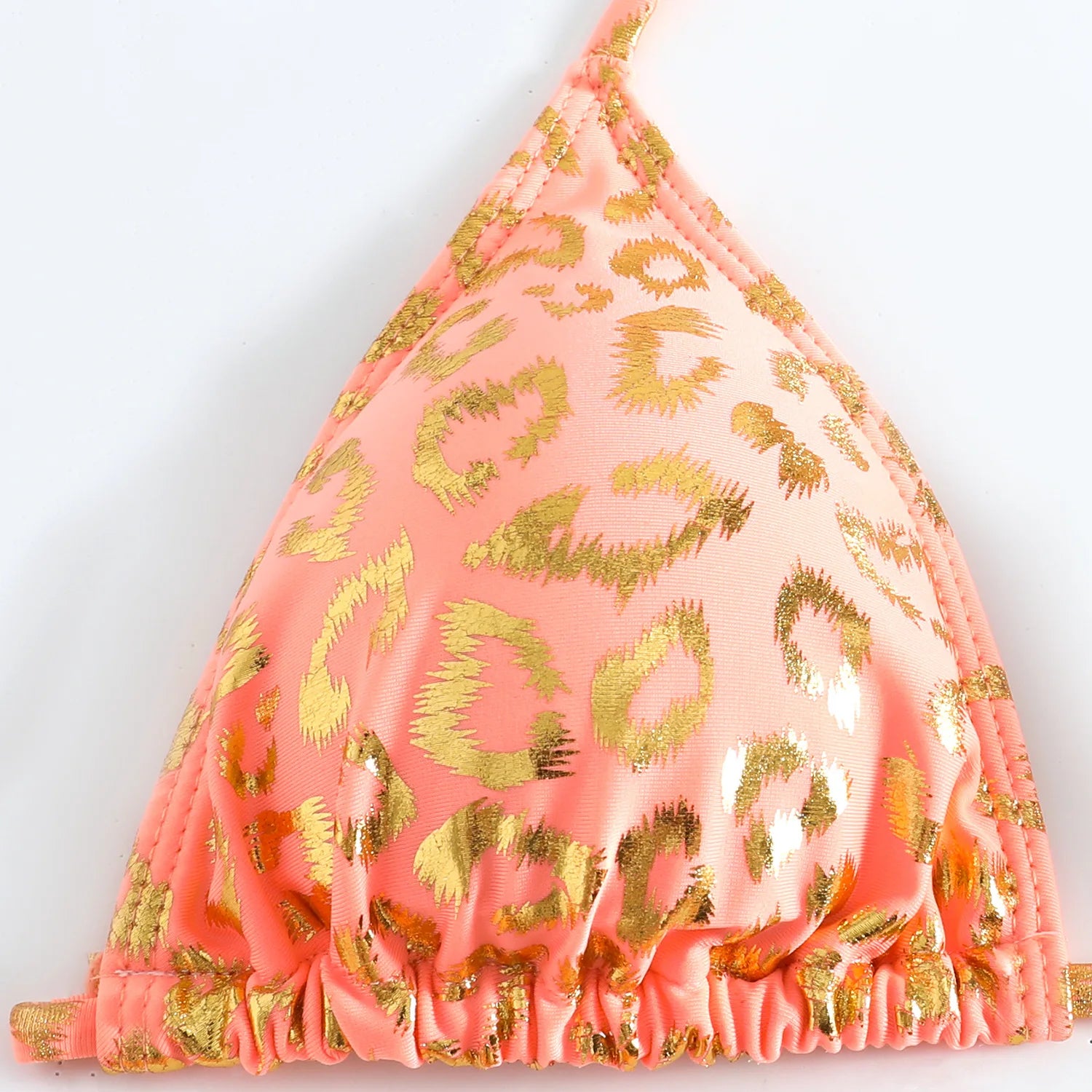 Voguable Sexy Orange Leopard Print Bikini Set 2024 Women Halter Push Up Bra Tie Side Thong Swimsuit Summer Backless Bathing Suit Swimwear voguable