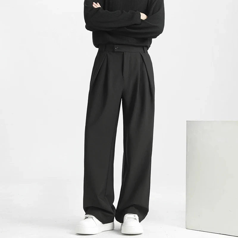 Men's Light Luxury Naples Slim-fit Suit Pants Casual Japanese Retro Premium Quality Elegant Popular Leisure Trousers 2026 Spring voguable