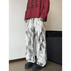 Corduroy Pants Men Fashion Retro Casual Pants Men Streetwear Hip-hop Loose Tie Dye Pants Mens Vintage Trousers Large Size 4XL voguable