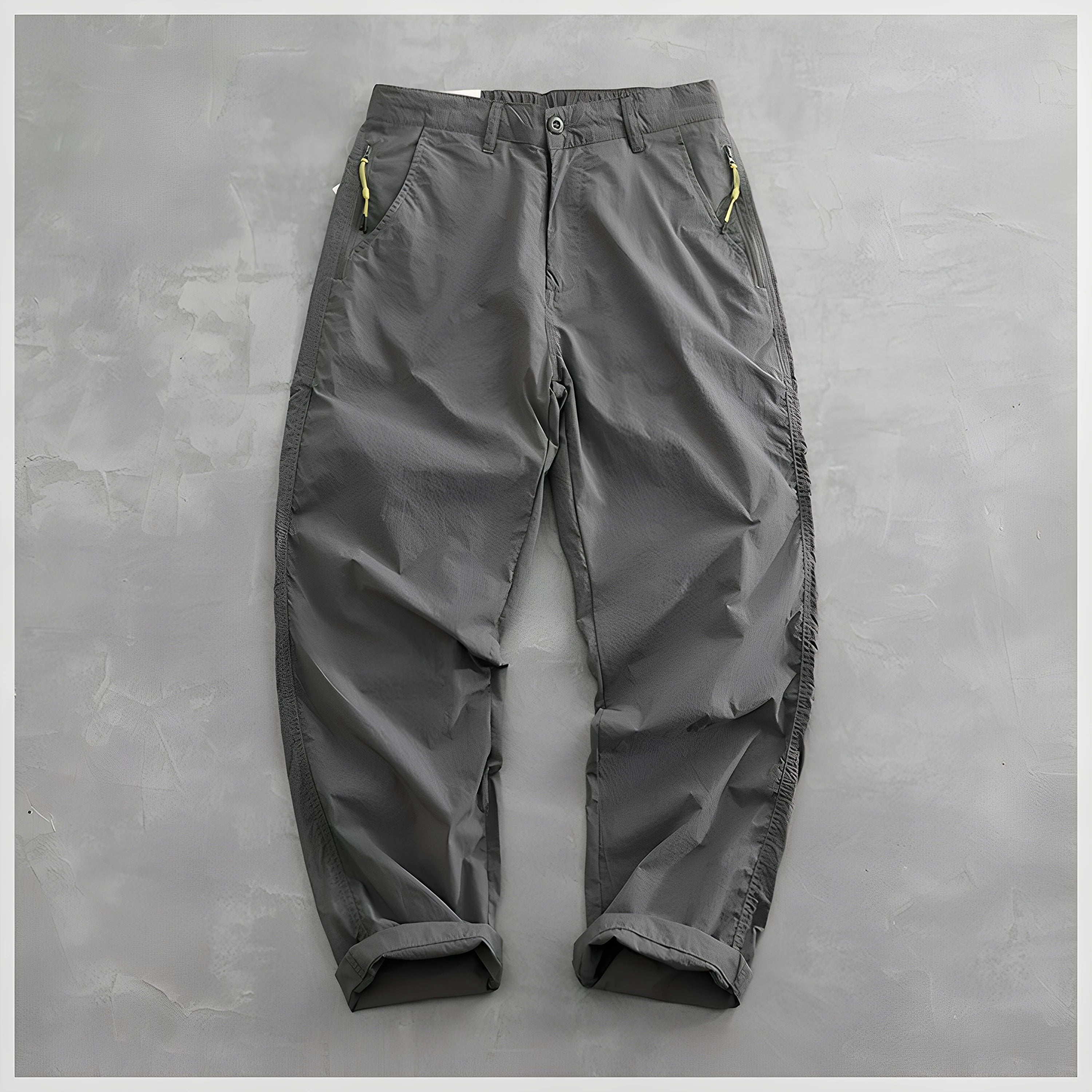 Voguable  Outdoor Men's Casual Pants Thin Workwear Loose Fit Quick Dry Straight Leg Trousers Lightweight Windproof Summer Fashion voguable