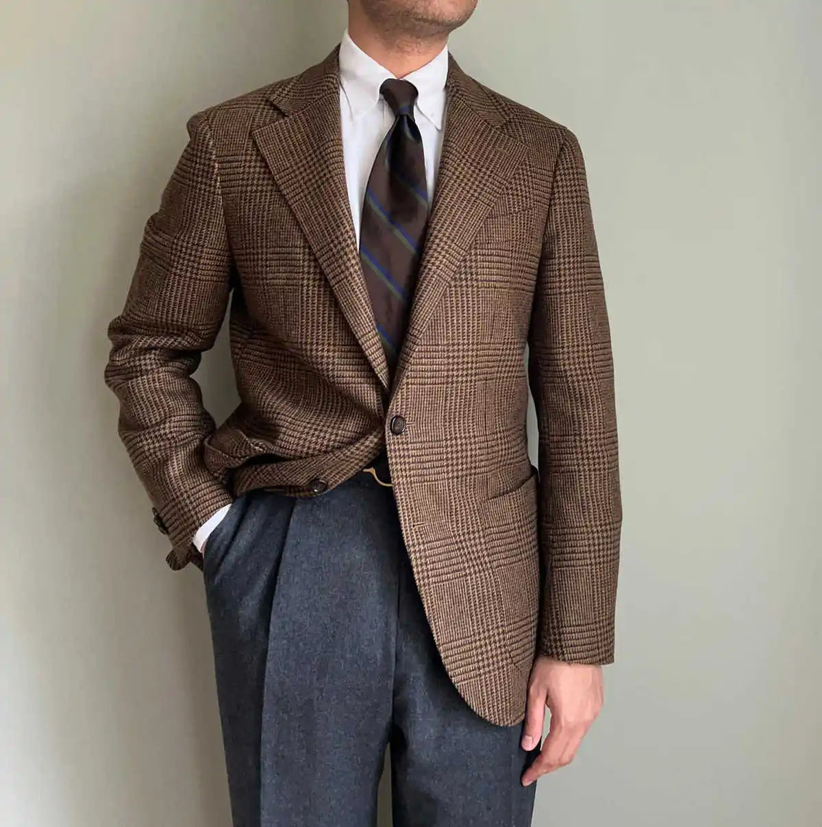 Voguable  Casual Men's Suit 2 Pieces Blazer Pants Bow Collar Single Breasted Buckle Work Wear Bussiness Wedding voguable
