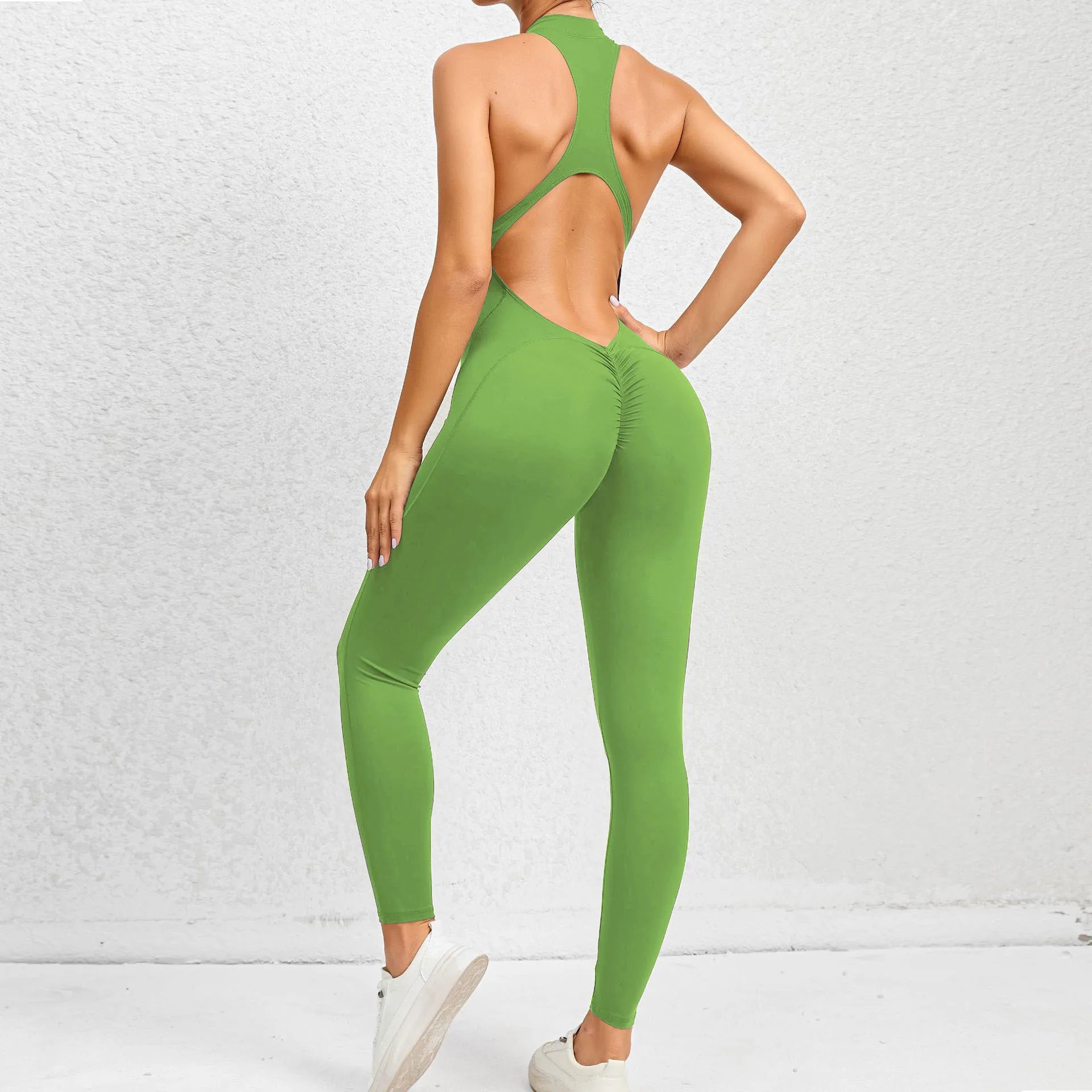Voguable  Padded Yoga Jumpsuit Short Playsuit Women Romper Sleeveless Gym Fitness Overalls One Piece Sports Shorts Bodysuit voguable