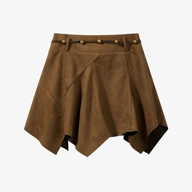 Y2K Streetwear Mini Skirt Women High Waist Vintage Sexy Irregular A Line Skirts Fall American Harajuku Retro Hip Hop Skirt New voguable