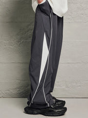 Voguable Parachute Sports Pants for Men Jogging Sweatpants Wide Leg Trousers Male Black Streetwear Loose Casual American Street voguable