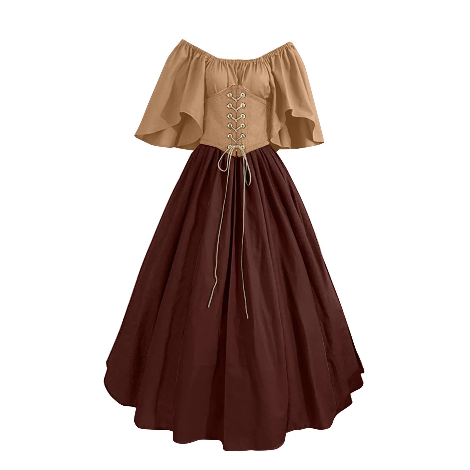 Palace Medieval Costume Women Christmas Dress Vintage Victoria Lace Up Vintage Carnival Party Long Robe Cosplay Fancy Clothing voguable