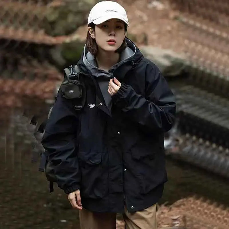 Fall Women Sportswear Jacket Y2K Winter Thick Warm Loose Pockets Casual Assault Suit Bf Fashion Oversize Outdoor Sports Outwear voguable
