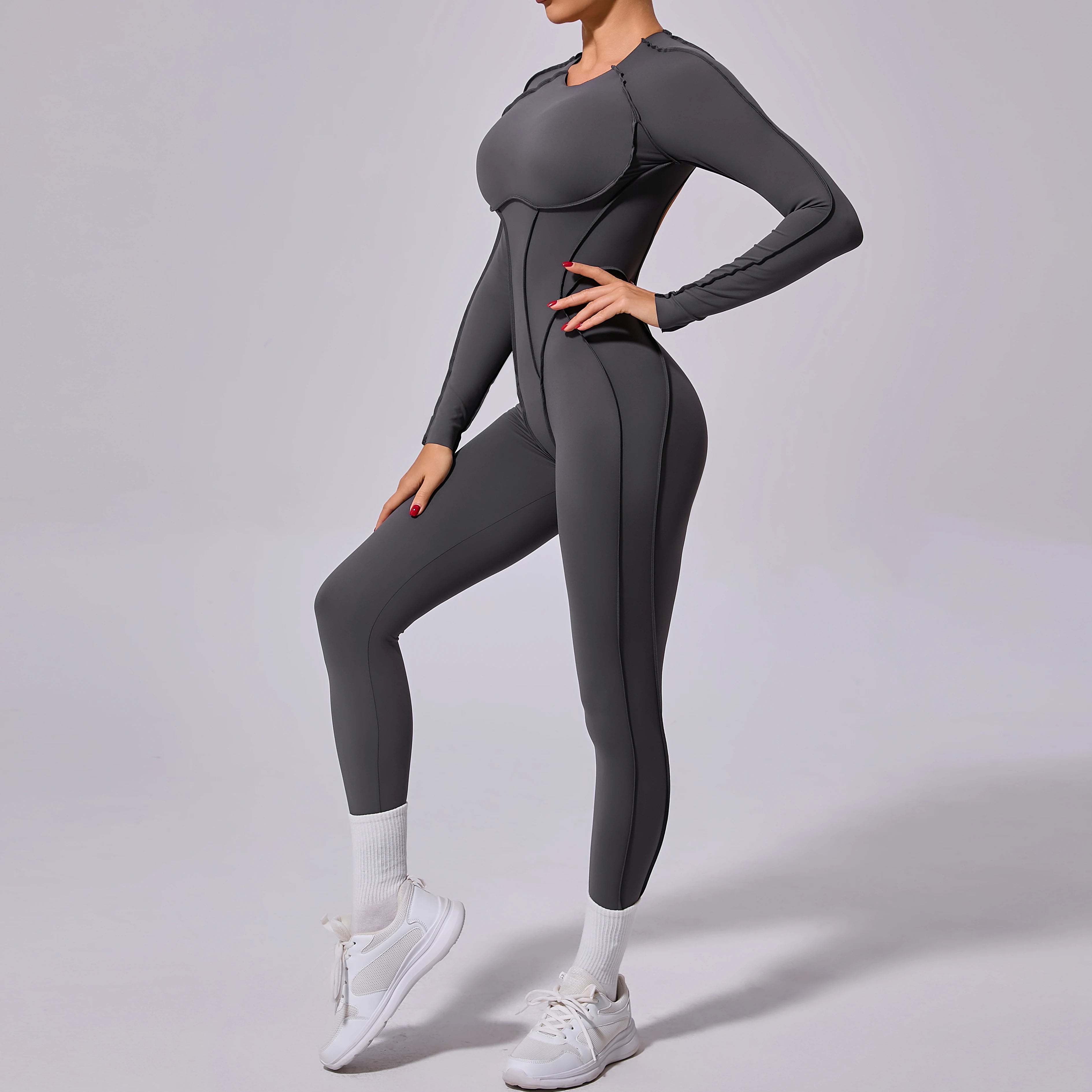 Voguable  Long Sports Jumpsuit Sleeveless Gym Set Women Yoga Clothes Rompers Workout One-piece Suit Female Outdoor Recreation Bodysuits voguable