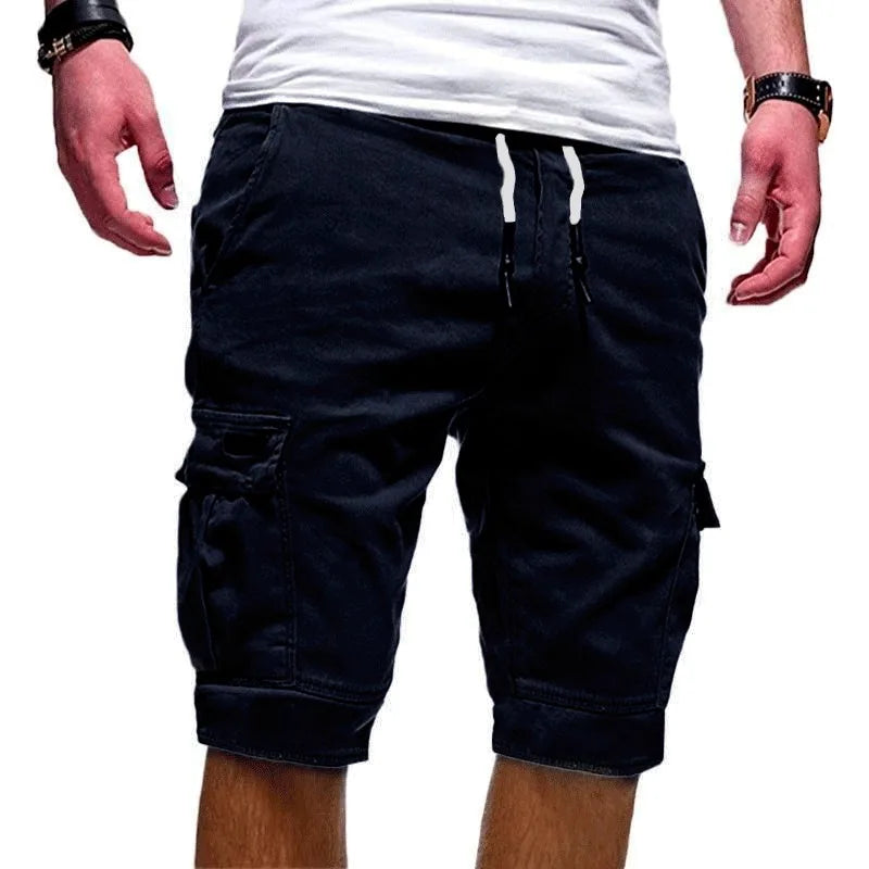 Voguable  Summer Y2K Harajuku All Match Trousers Solid Color Streetwear Elegant Fashion Half Pants Multi Pocket Shorts Men's Clothing voguable
