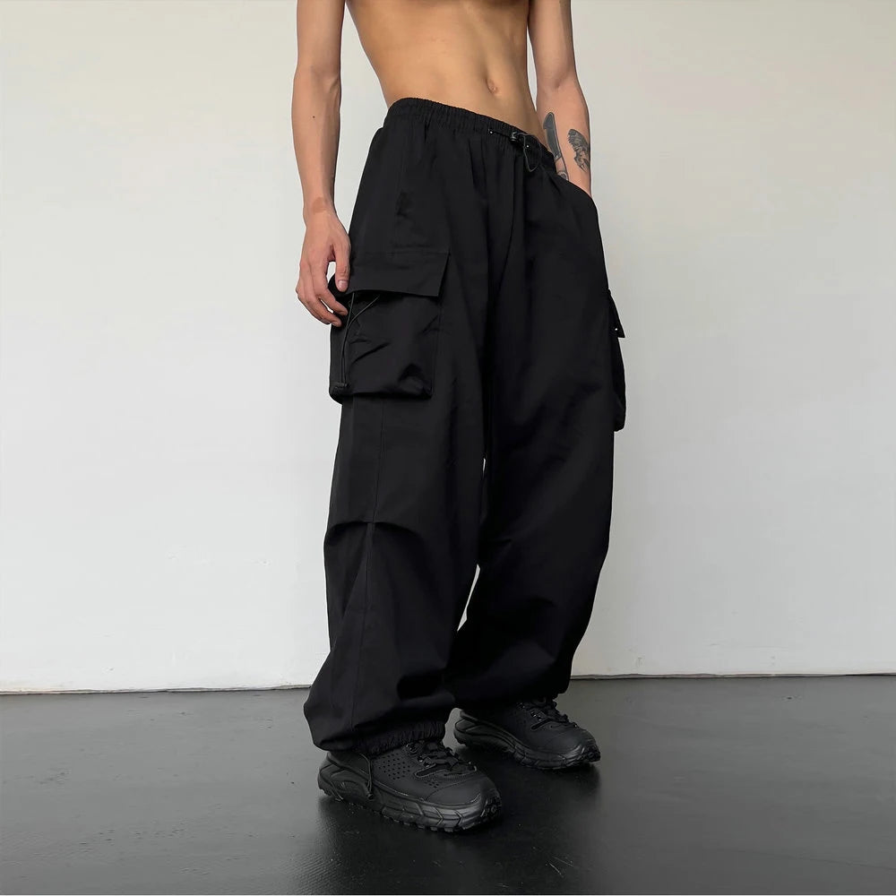 Streetwear Spring Summer Cargo Pants Men Multi-pocket Harajuku Casual Men's Jogger Pants Wide Leg Loose Women's Pants voguable