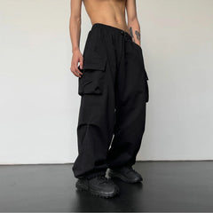 Streetwear Spring Summer Cargo Pants Men Multi-pocket Harajuku Casual Men's Jogger Pants Wide Leg Loose Women's Pants voguable