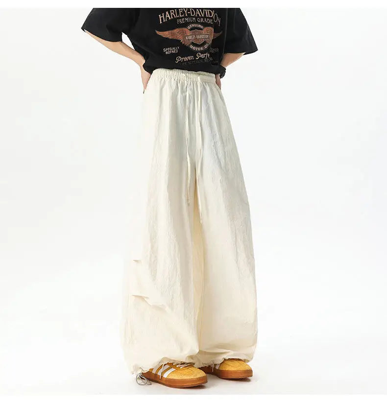 Unisex Pants Wide Leg Athletic Lounge Pants Spring Summer Lightweight Stretch Waist Casual Sportswear Joggers Loose Thin Comfort voguable