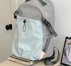 Outdoor Sports Contrast Color Drawstring Schoolbags Men Y2k Casual Travel Backpack High-capacity Backpacks for Women Students voguable