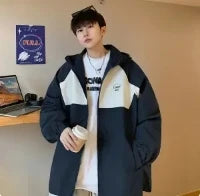 Voguable  High-End Men & Women Charge Jacket New Windbreaker Waterproof Korean Version Baseball  Jacket Ins Hooded Couple Sport Coat voguable