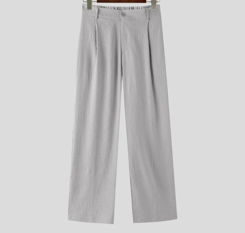 Men Pants Men's Clothing Solid Color Long Pants Streetwear Joggers Wide Leg Pant Casual Trouser Oversize S-5XL 2025 voguable