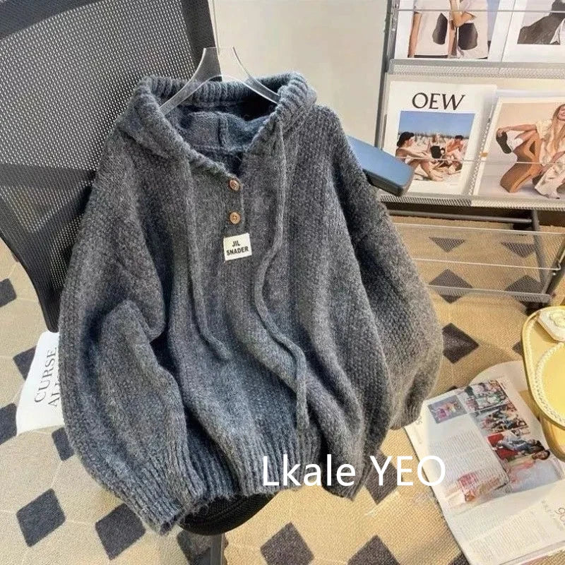 Women's Knitting Pullover Sweater Autumn/Winter Temperament Femme Bottoming Tops Fashion Thickening Loose Ladies Jumper voguable