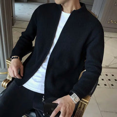 2023 Men Spring Autumn Warm Cardigan Men Zipper Sweaters Jackets Mens Slim Fit Knitted Sweatercoat Thick Cardigan Sweater Coat voguable