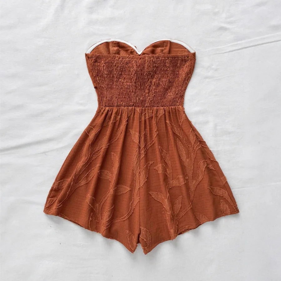 Voguable  European and American stock quick-release vacation style summer seaside sling orange slim hot girl tube top dress voguable