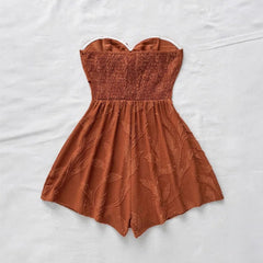 Voguable  European and American stock quick-release vacation style summer seaside sling orange slim hot girl tube top dress voguable