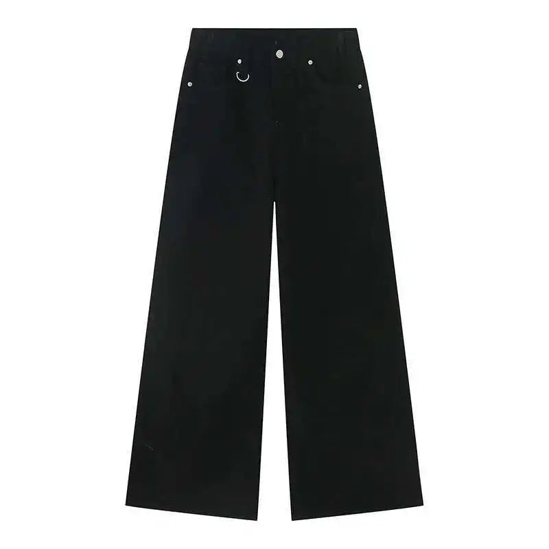 Vintage Camouflage Men's Jeans Fashion Washed Casual Wide Leg Denim Pants Autumn Winter Loose Male Trousers Old Blue 9C354 voguable