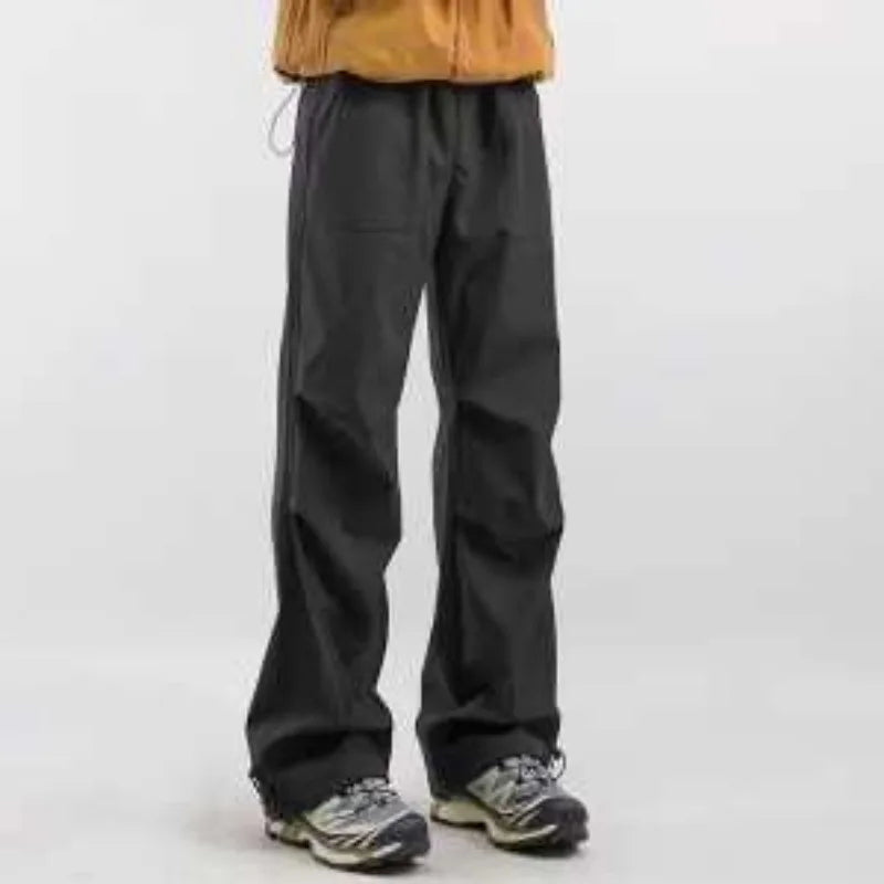 Voguable  New Loose Casual Pants for Men Korean Style Trendy Versatile Summer Thin Falling Wide-leg Floor-length Trousers voguable