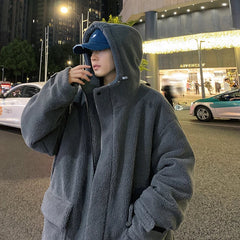 Winter Warm Coats for Men Top Grade Lamb Velvet Men's Jacket Casual Hooded Zipper Coats Fashion Warm Wool Jackets Thick Clothing gotmes-shop
