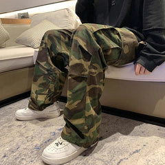 Y2K High Waist Camouflage Cargo Pants Women Fashion Bf Hip Hop Streetwear Loose Wide Leg Trousers Vintage Casual Jogging Pants voguable