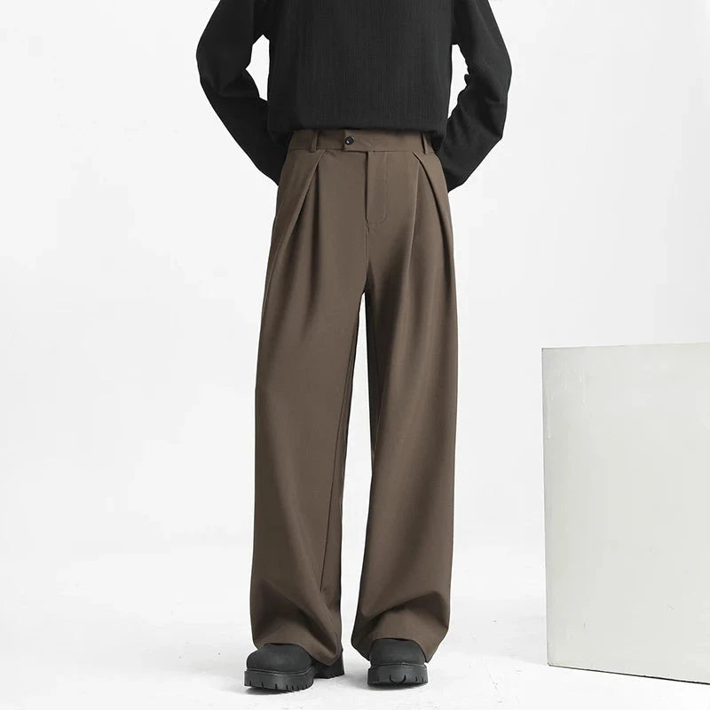 Men's Light Luxury Naples Slim-fit Suit Pants Casual Japanese Retro Premium Quality Elegant Popular Leisure Trousers 2026 Spring voguable