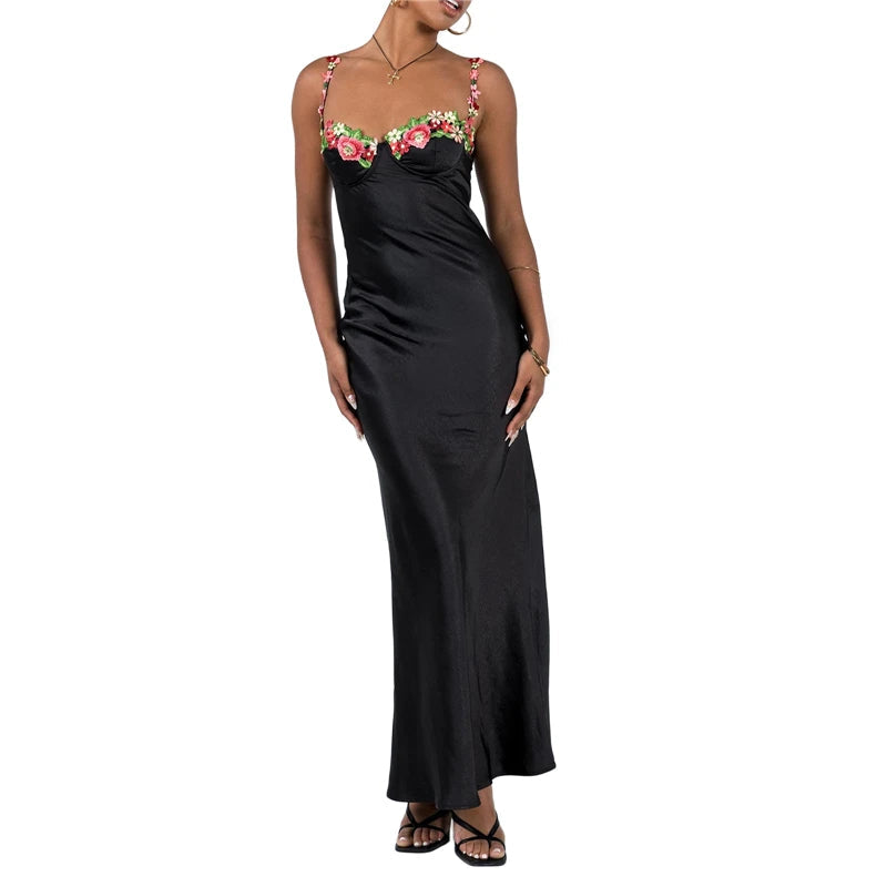 Sexy Corset Dresses for Women y2k Low Cut Satin Spaghetti Strap Sleeveless Bodycon Dresses Going Out Party Dresses voguable