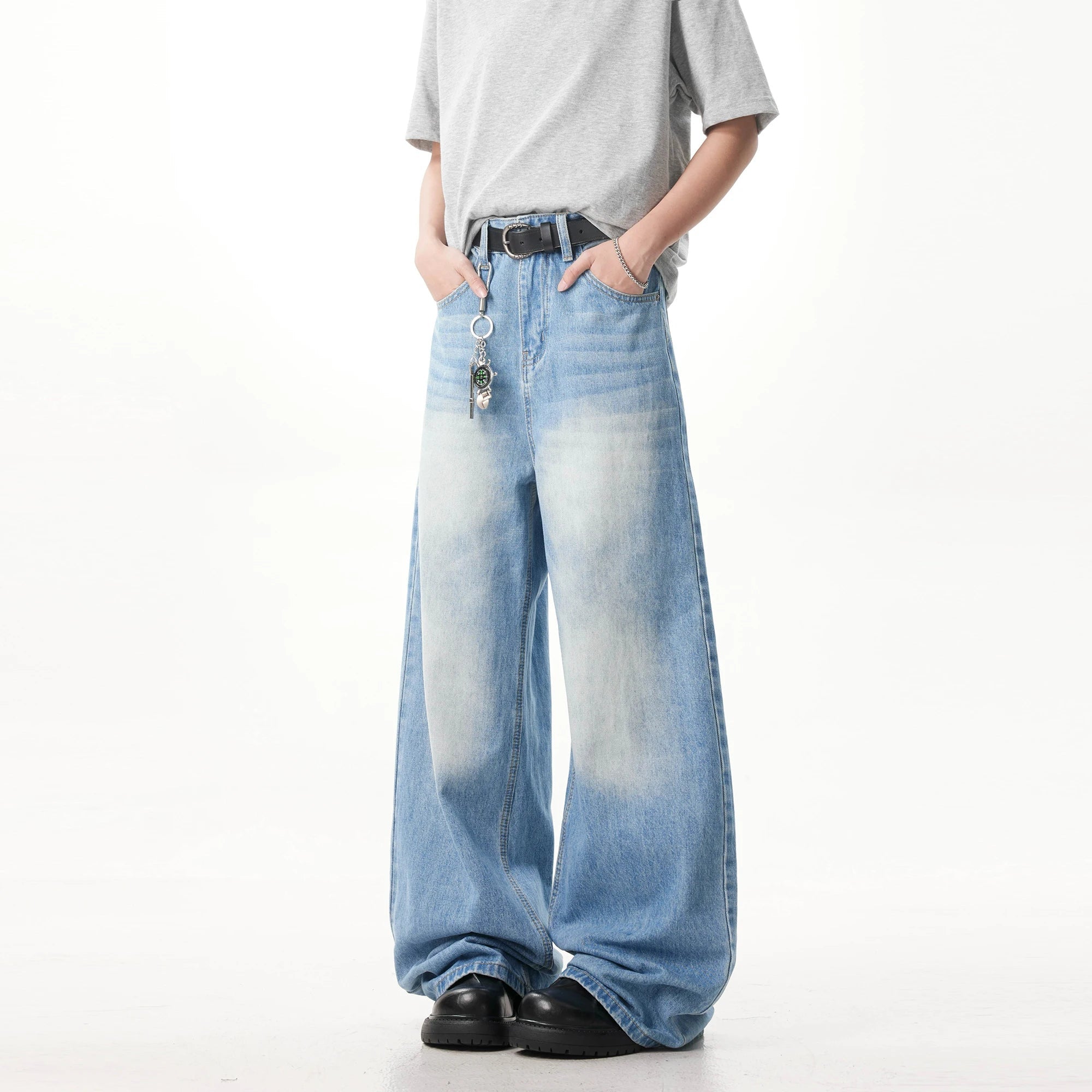 Big boy Jeans for Men Streetwear Baggy Jeans Washed Denim Leisure Simple Dime Pants straight Women Jeans Mujer Hot traf jean voguable