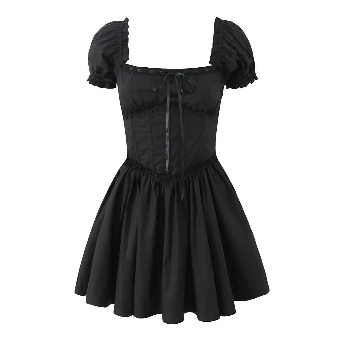 New Women Sexy Off Shoulder White Mini Dress Short Sleeve Low Waist Lace Up Back Sweet Summer Dresses Cotton Robe voguable