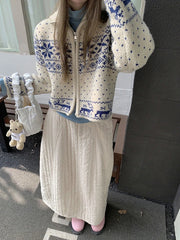 Japanese Style Long Skirt Women Vintage Harajuku Thick Skirt Autumn Winter Solid Streetwear A-line Skirts Aesthetics voguable