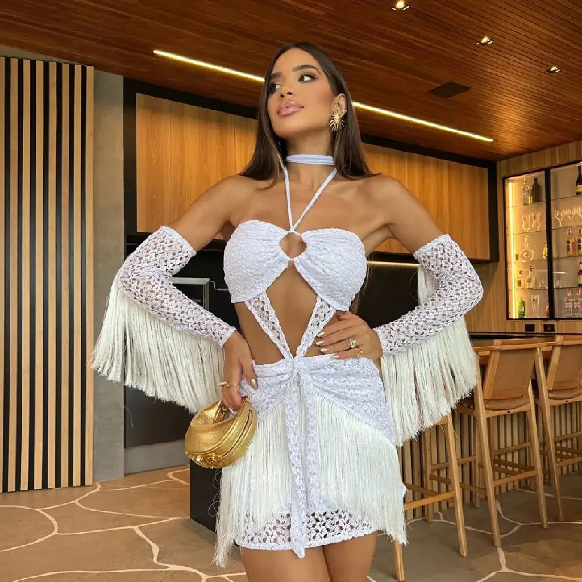 Black Beach Dress Women's Swimsuit Sexy Swimwear Bikini Skirt Female Kimono Beach Outing Pareo Beach Cover Up Bath Suits voguable