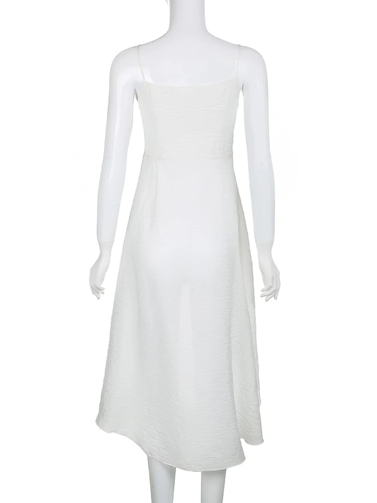 Beach Style Solid Long Camis Tops Holiday Slash Neck Sleeveless Tank Tops Women Summer Fashion Streetwear Tanks voguable