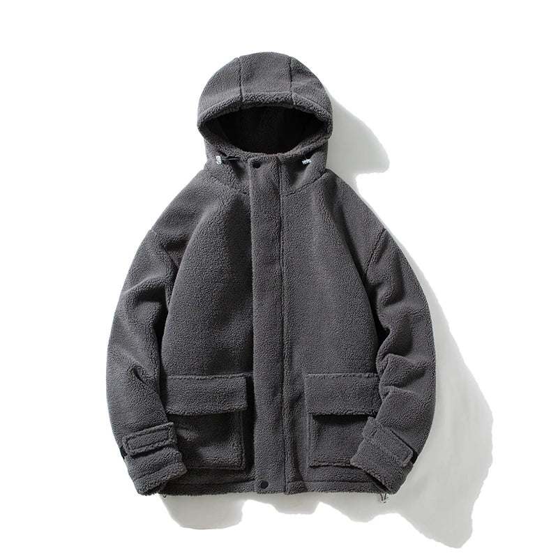 Winter Warm Coats for Men Top Grade Lamb Velvet Men's Jacket Casual Hooded Zipper Coats Fashion Warm Wool Jackets Thick Clothing gotmes-shop
