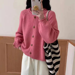 Button Up Cardigan Sweater for Women Cozy Knitted Long Sleeve Single Breasted Sweater Jacket Autumn Winter Casual Chic Outfit voguable