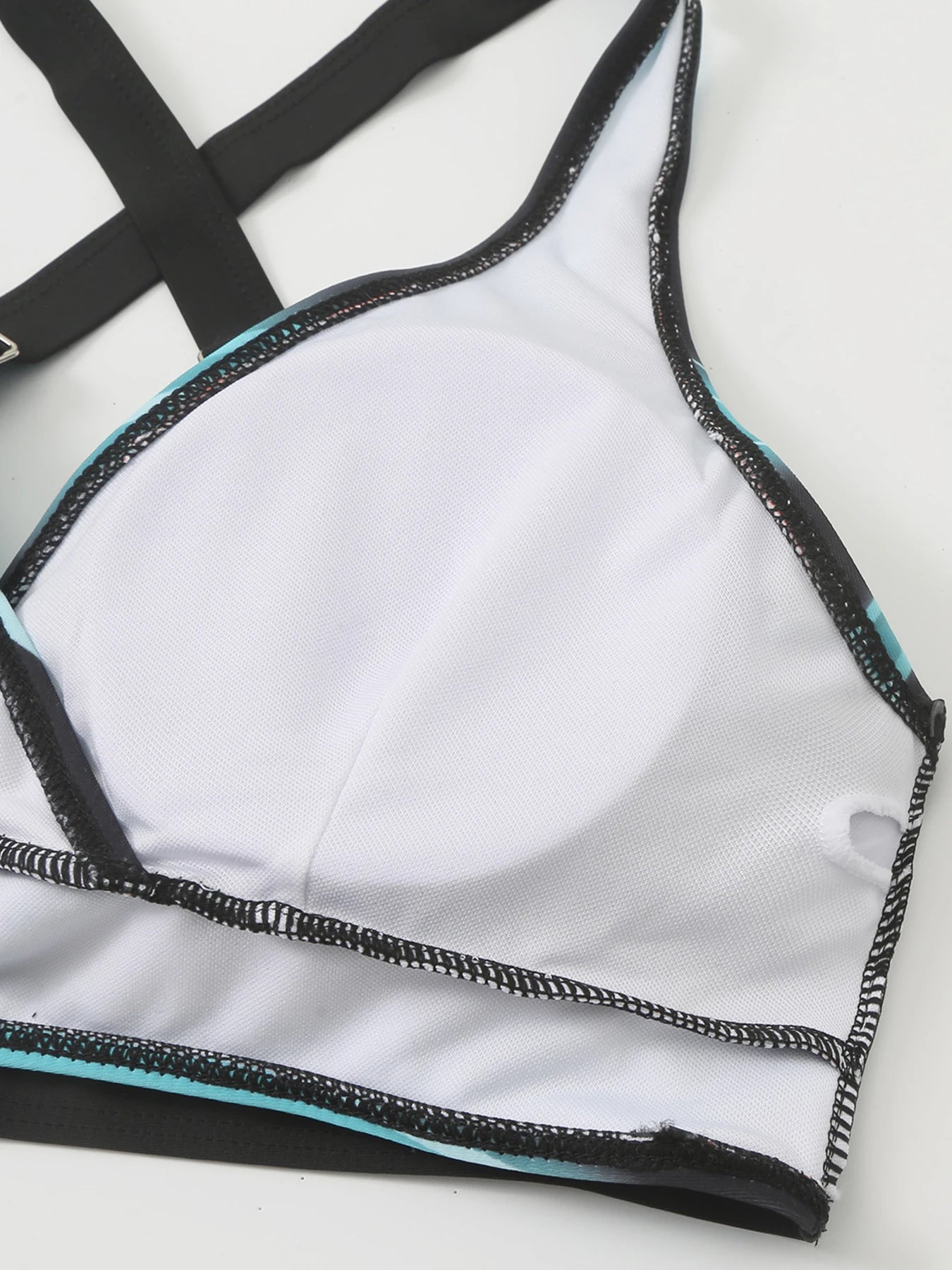 Voguable  New Striped Print High Waist Bikini Sets Swimsuit For Women Cross Push Up Swimwear Female Two Pieces Bathing Suit Beachwear voguable