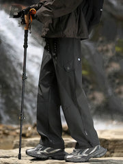 Voguable  Outerwear Hiking Waterproof Black Cargo Pants Men Wide Leg Straight Casual Long Trousers Loose Motorcycle Parachute Track Pants voguable
