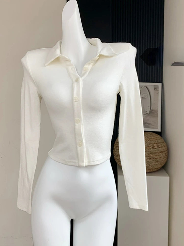 Voguable 2024 Korean Y2k Two Piece Sets Outfits Office Women Skirt Sets Lapel Cardigan Crop Tops + Suspender Mini Skirt Elegant Clothes voguable