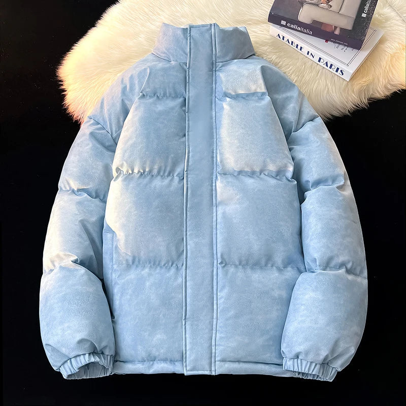 Hip Hop Winter Fleece Fluffy Jacket Streetwear Harajuku Fuzzy Zipper Coat Men Autumn Solid Color Lightweight Jackets Black gotmes-shop